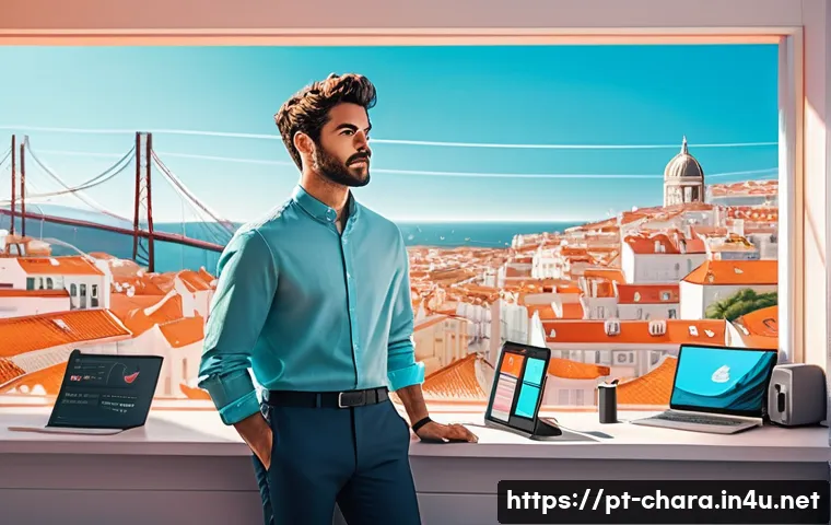 캐릭터디자이너로서 브랜드와 협업하기 - **Prompt:** A dynamic, wide-angle shot of a talented character designer, a person of Portuguese desc...